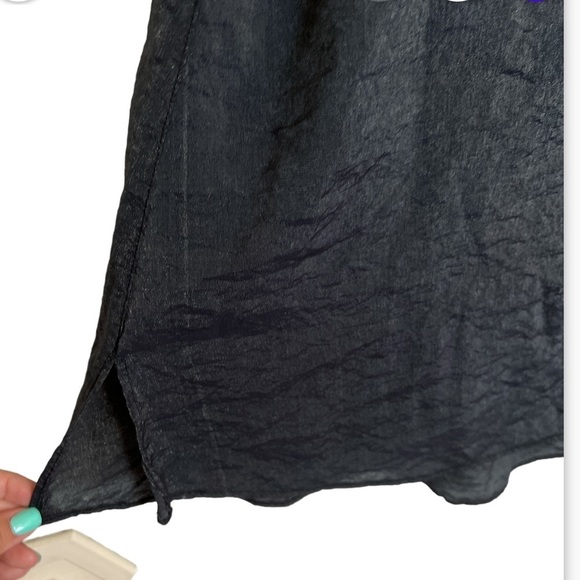 Harubella Metallic Dark Gray Blouse - Picture 6 of 9